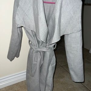 Tie belt coat